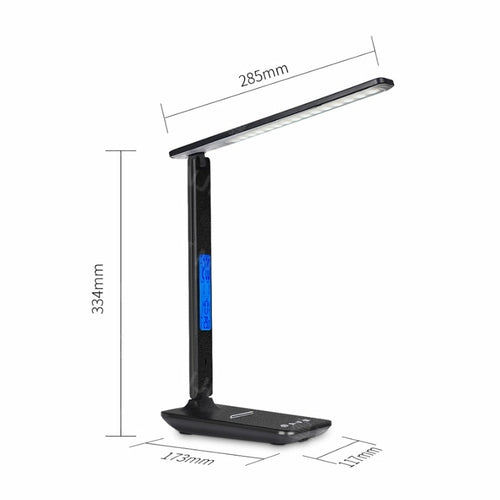 Lampe 3-en-1 : chargeur sans fil, horloge et température