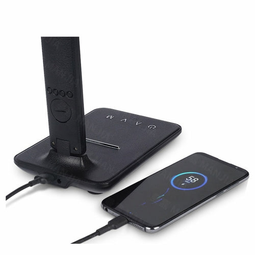 Lampe 3-en-1 : chargeur sans fil, horloge et température