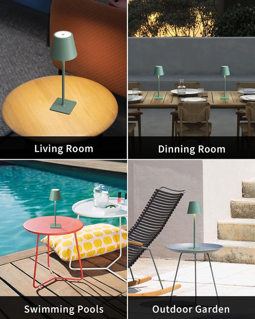 Lot de 2 lampes de table sans fil rechargeables