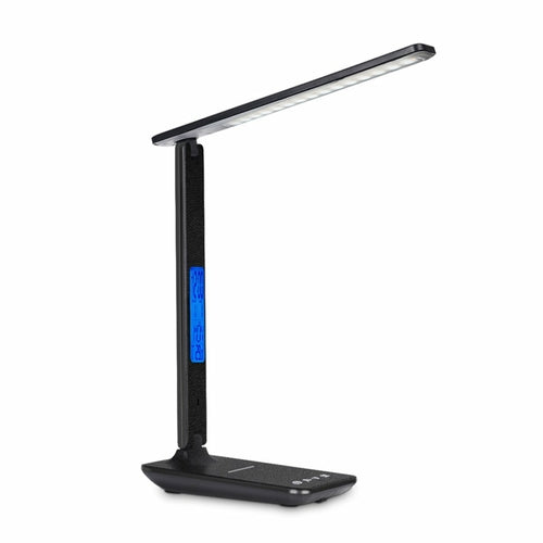 Lampe 3-en-1 : chargeur sans fil, horloge et température