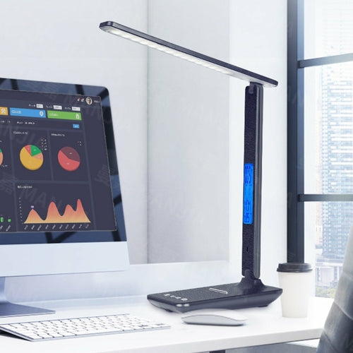 Lampe 3-en-1 : chargeur sans fil, horloge et température