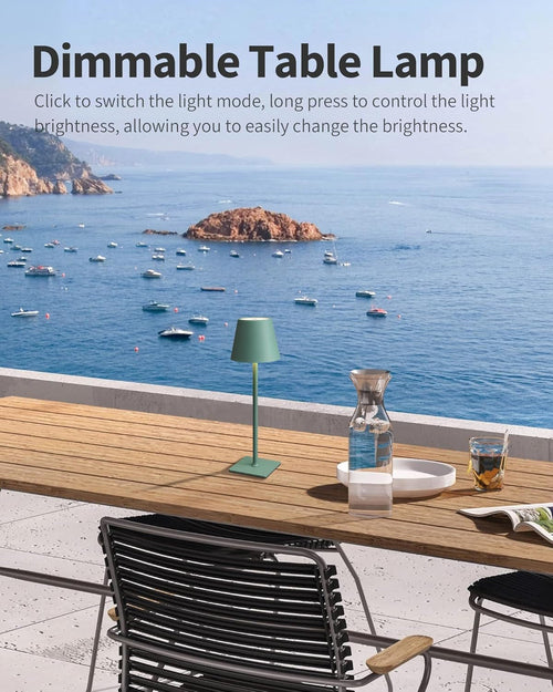 Lot de 2 lampes de table sans fil rechargeables
