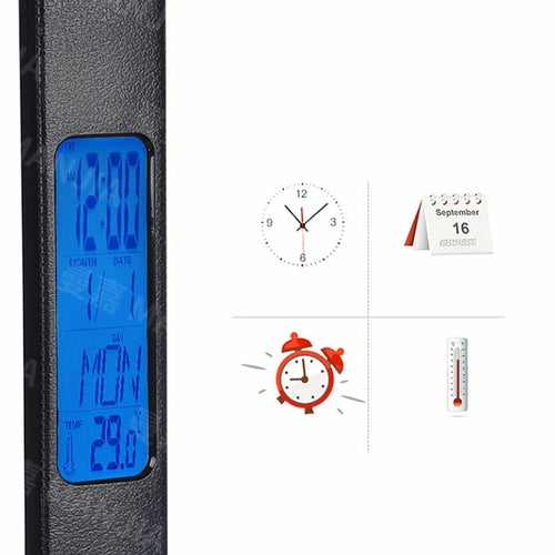 Lampe 3-en-1 : chargeur sans fil, horloge et température