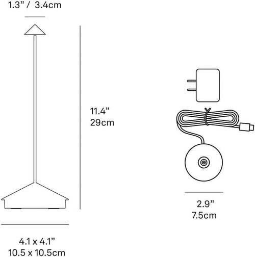 Lampe sans fil Pina Pro – Gris foncé