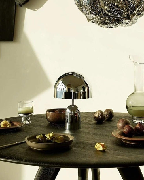 Grande lampe cloche LED – finition miroir