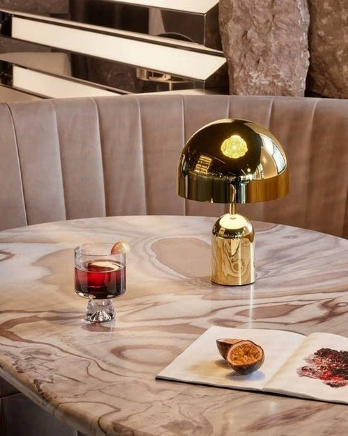 Grande lampe cloche LED – finition miroir