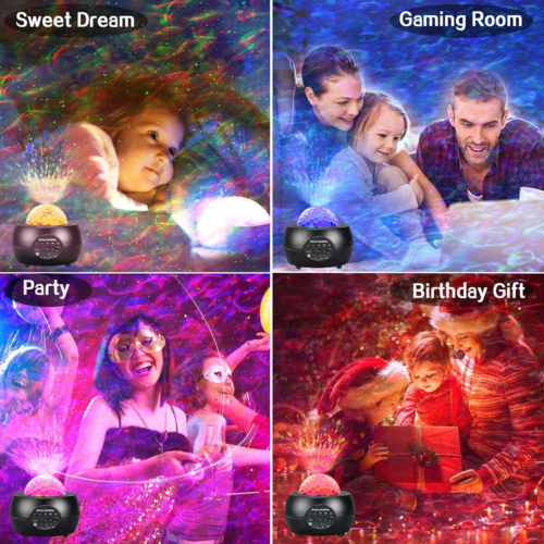 Projecteur veilleuse effet vagues + enceinte Bluetooth