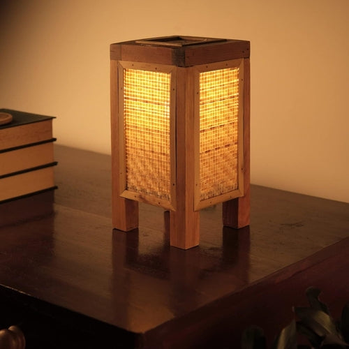 Veilleuse LED bambou contemporaine – Veloria