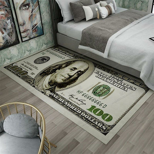 Tapis antidérapant imprimé dollar – Veloria
